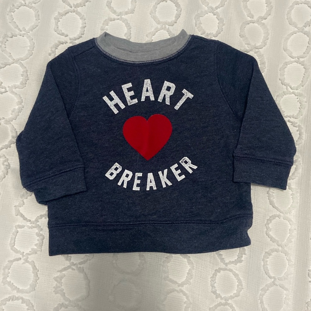 Baby heart breaker crew neck sweatshirt